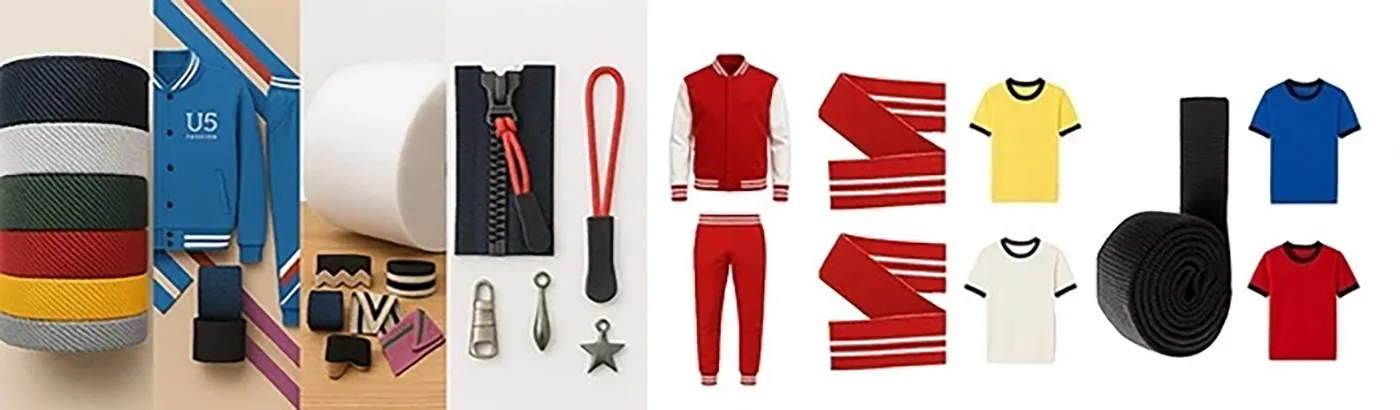 U5Fashion tekstil aksesuarları – ribana, fermuar, elyaf ve kumaş şeritleri